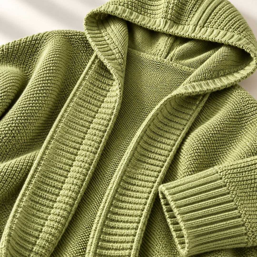 Women's Hooded Chunky Knit Longline Cardigan