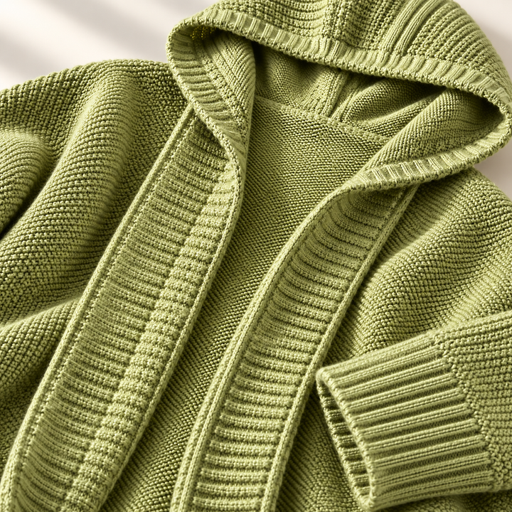 Women's Hooded Chunky Knit Longline Cardigan