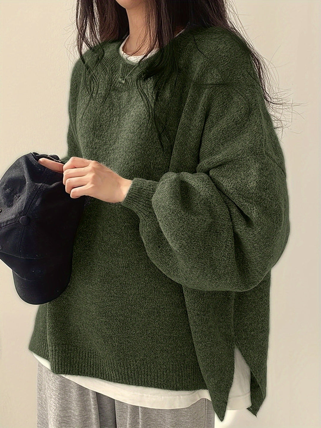 Rachel Relaxed Drop-Shoulder Sweater - Elena Harper