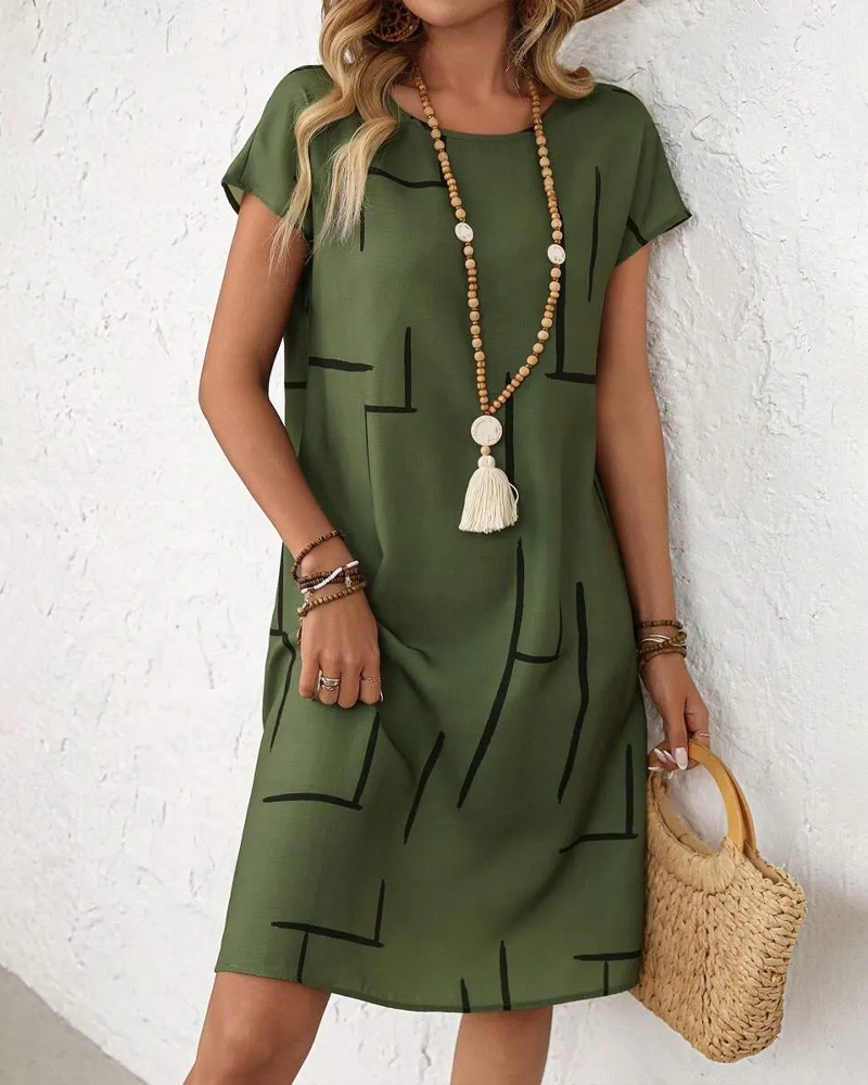 RELAXED FIT VACATION DRESS FOR WOMEN