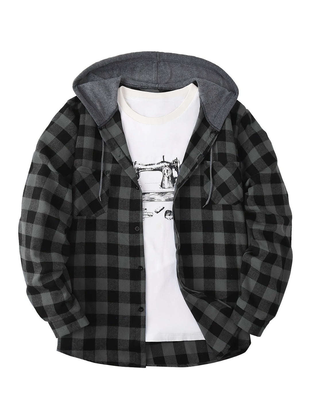 LAURENT MONACO | CHECKERED HOODIE FOR MEN