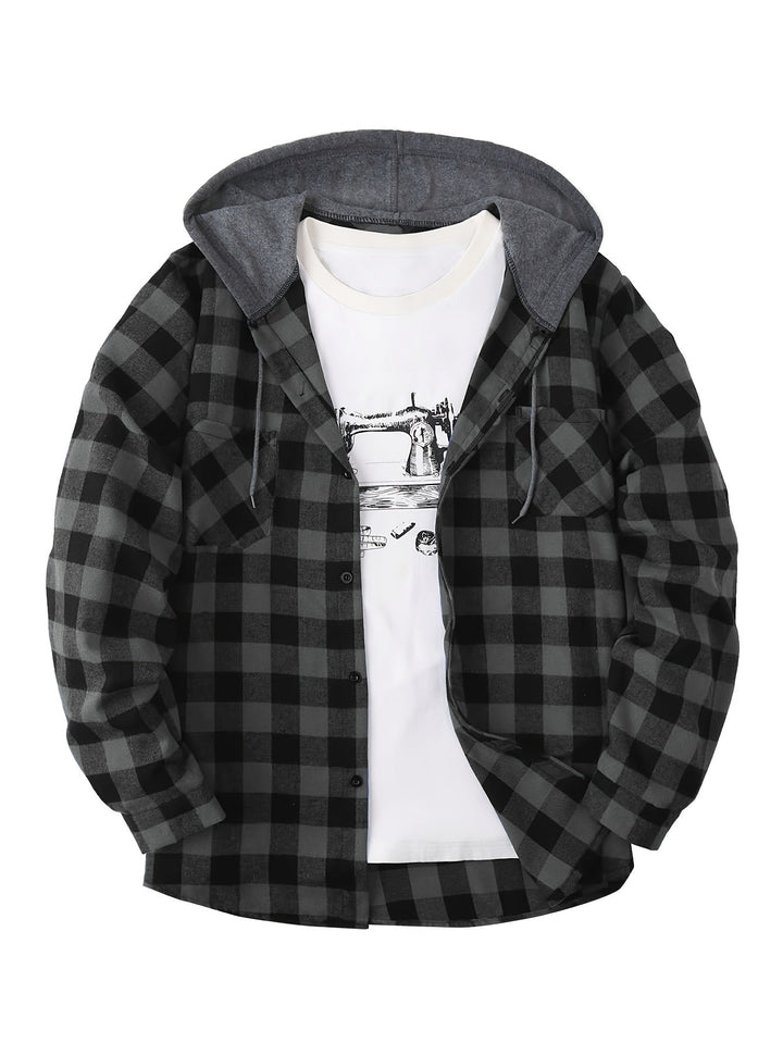 LAURENT MONACO | CHECKERED HOODIE FOR MEN