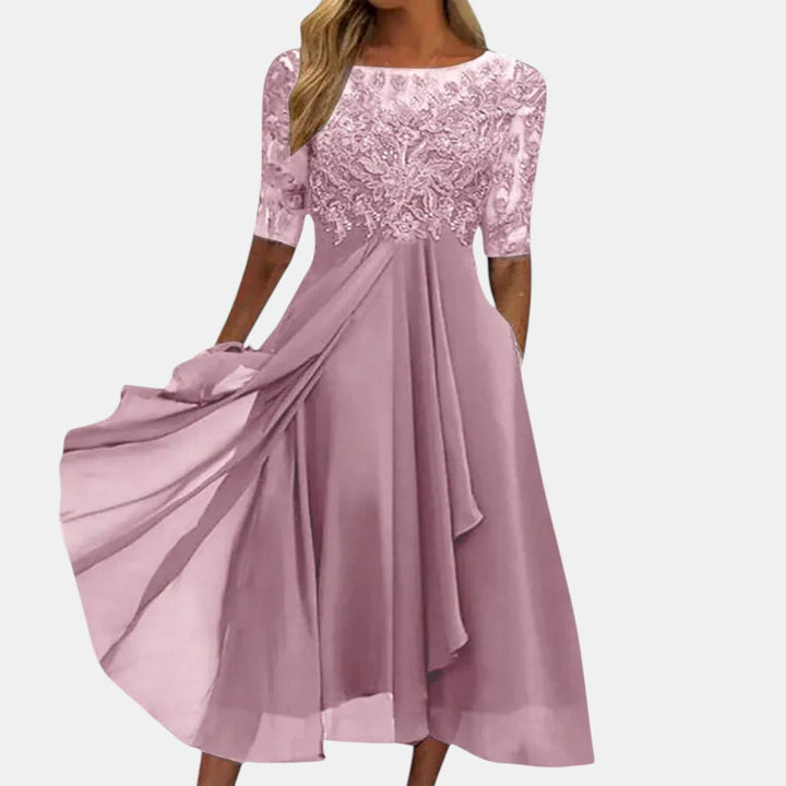 Women's Elegant Lace Detail Occasion Dress