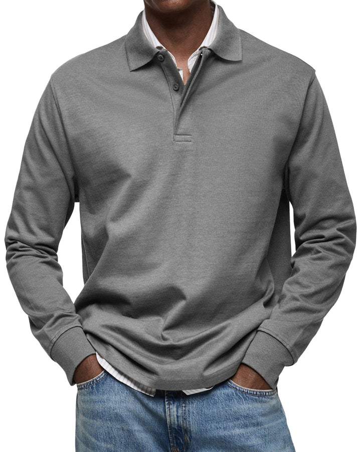Aljur Casual Longsleeve Polo - Elena Harper