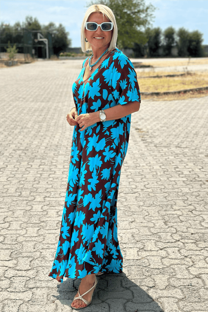 Lumis Summer Kaftan Dress, view 6 - Elena Harper