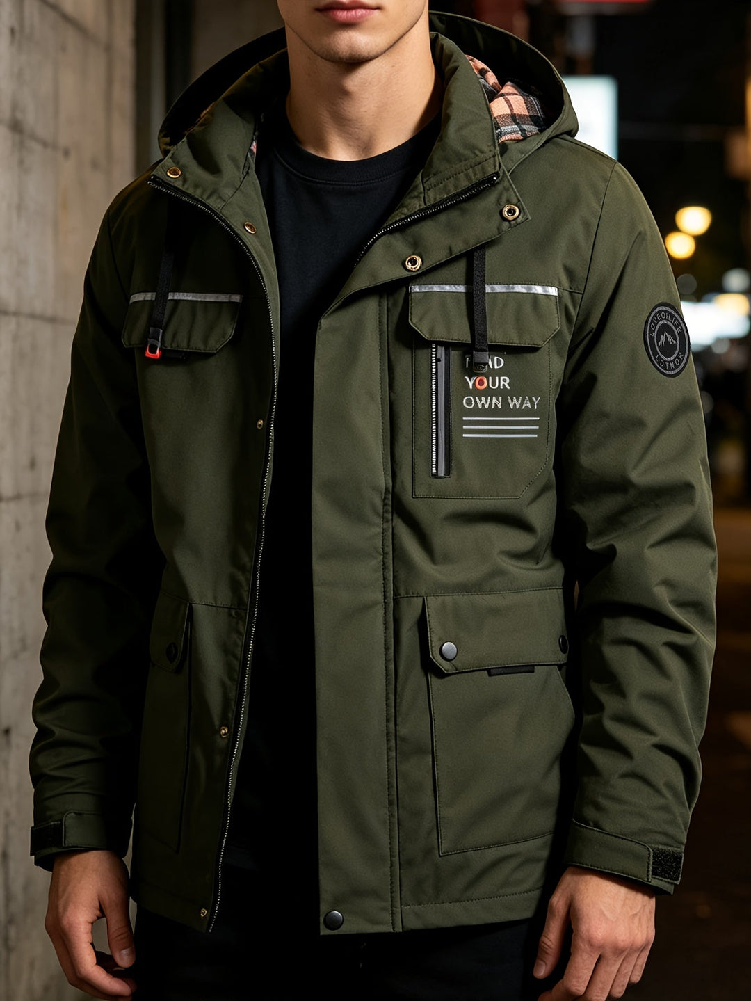 LAURENT MONACO | HOODED JACKET WITH ZIPPER FOR MEN