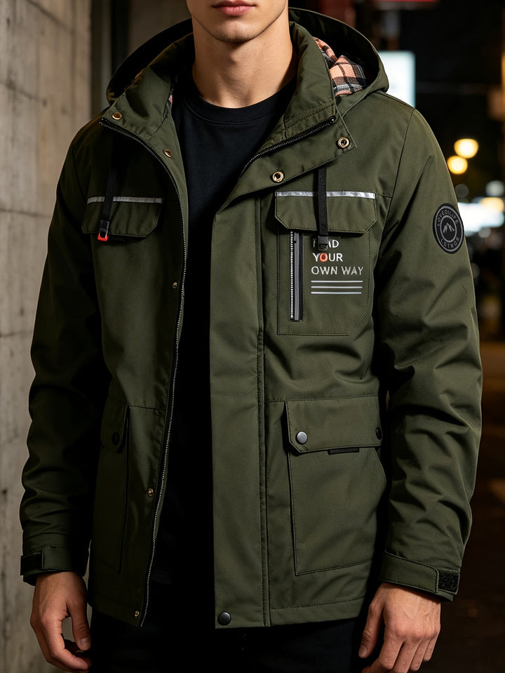 LAURENT MONACO | HOODED JACKET WITH ZIPPER FOR MEN