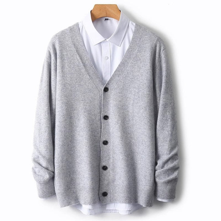 Men's Classic Button-Down Cardigan Sweater for Versatile Layering