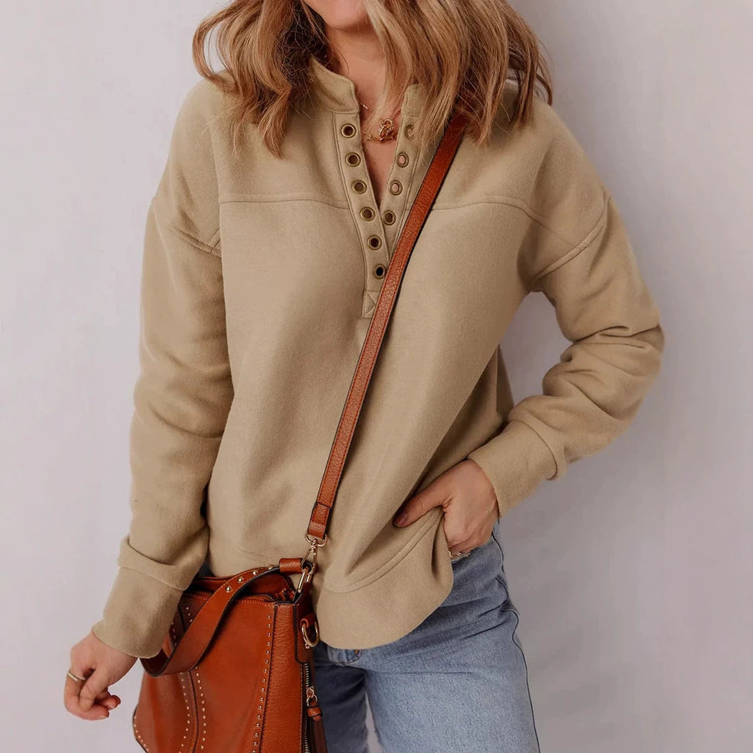 Women's Dropped Shoulder Sweatshirt – Soft and Comfortable