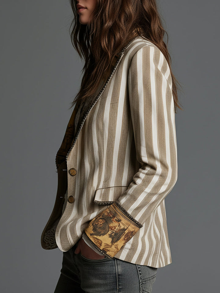 Ysé™ | Bohemian Blazer with Stripes
