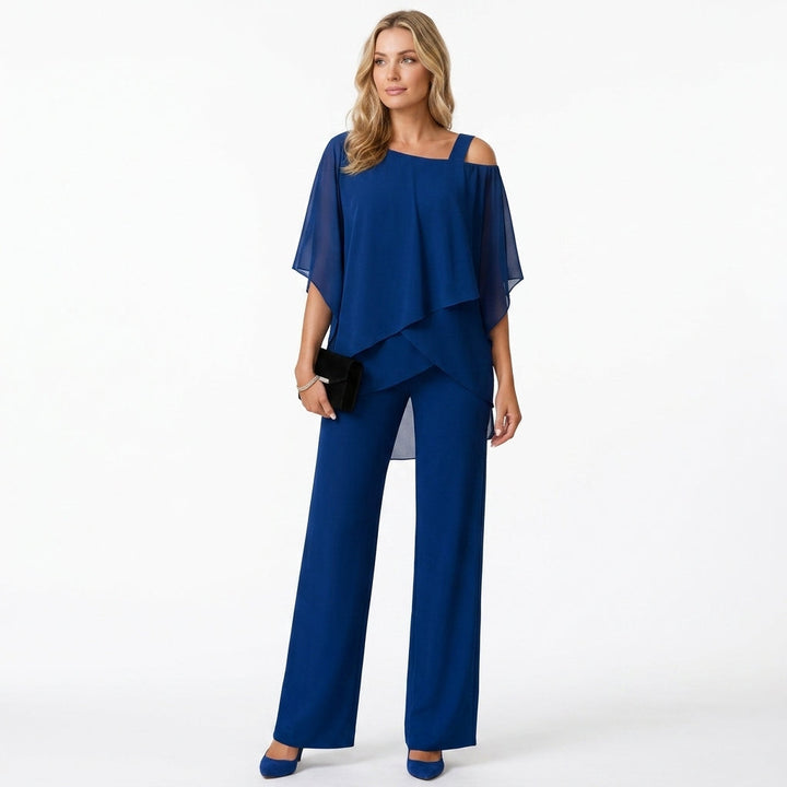 Blue Evening Two Piece Set Elegant Formal Co Ord Occasion