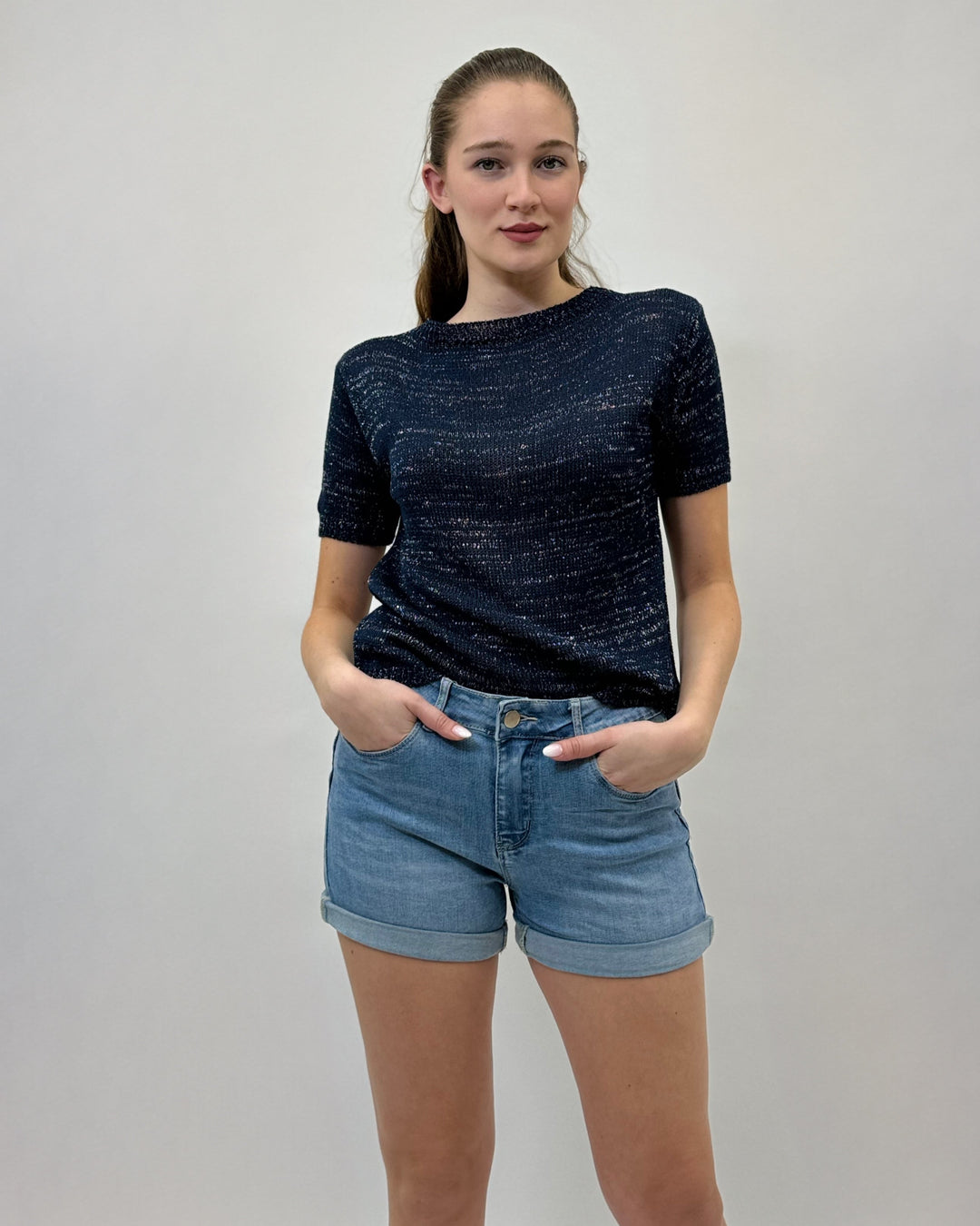 Ingrid™  |  Stretch soft luxurious fabrics Shorts Turn-up
