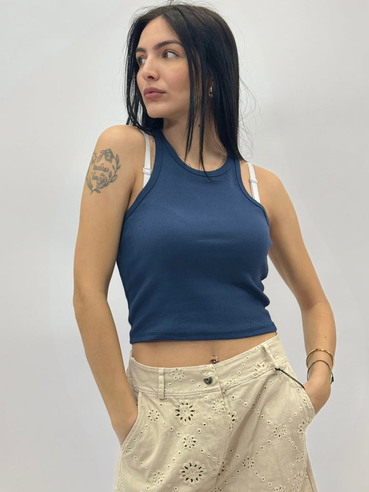 Phaedra™  |  Ribbed Tank Top Neckline