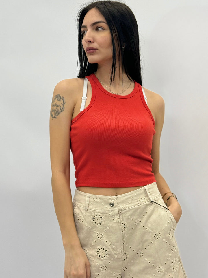 Phaedra™  |  Ribbed Tank Top Neckline
