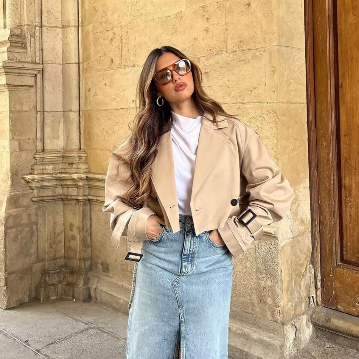 Yara - Stylish Short Trench Coat