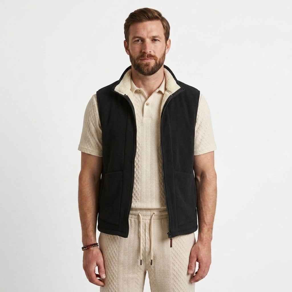 Fur-Lined Zip Gilet For Men