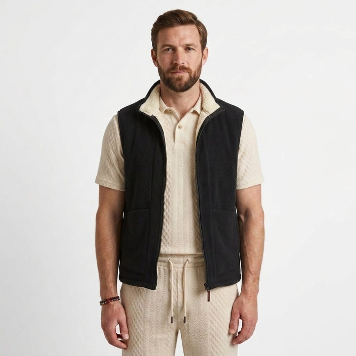 Fur-Lined Zip Gilet For Men