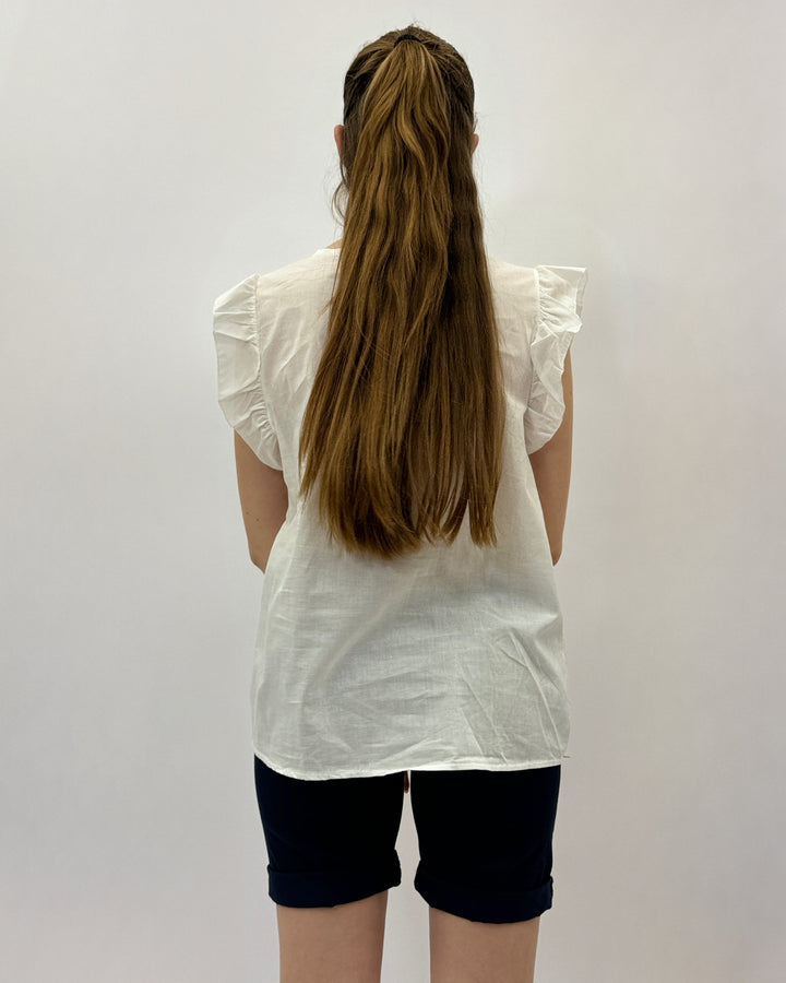 Charlize™  |  Top Embroidery Ruffled Sleeves