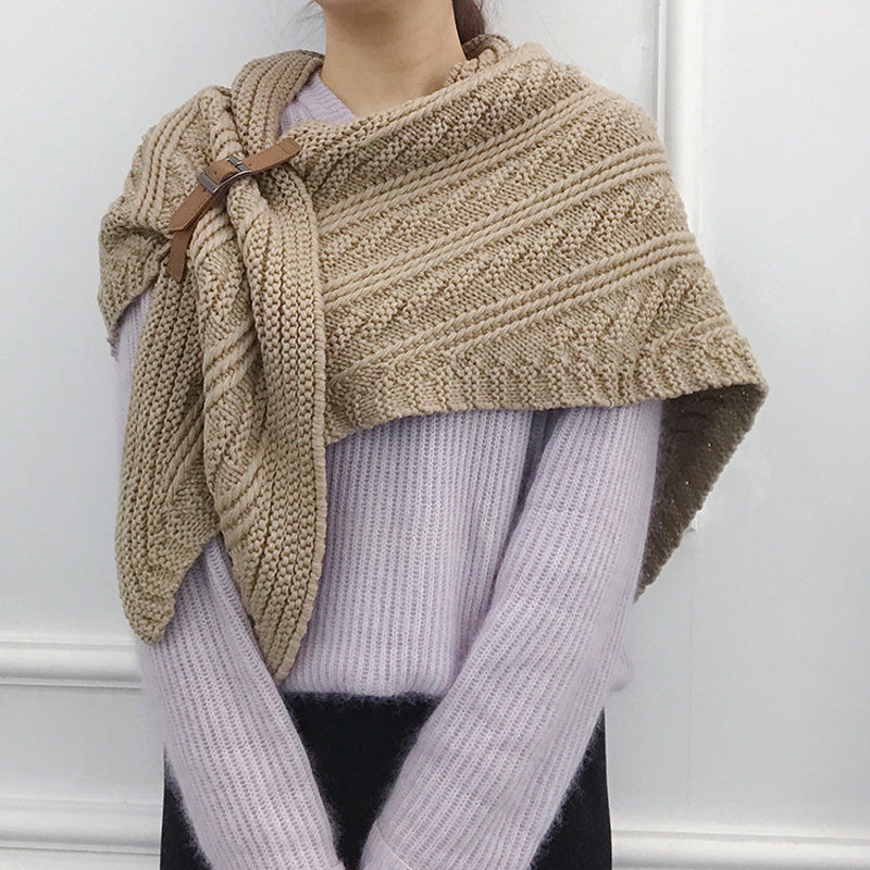 Solid Color Warm Shawl