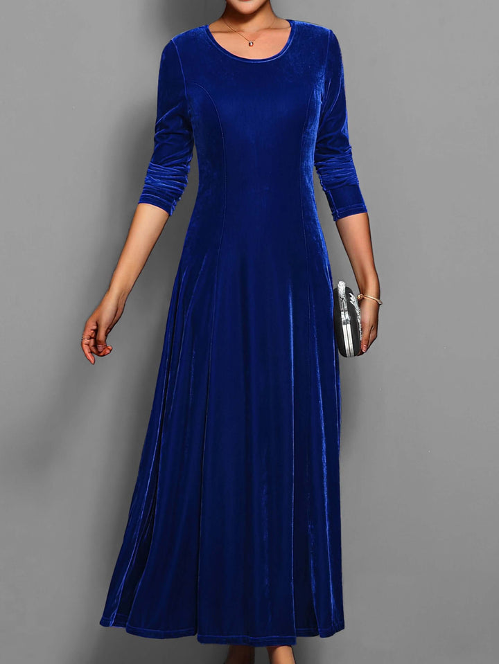 Women's Velvet Midi Dress, view 2 - Elena Harper