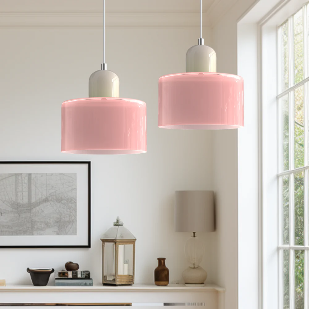 Retro Glass Pendant Lamp with Adjustable Cord