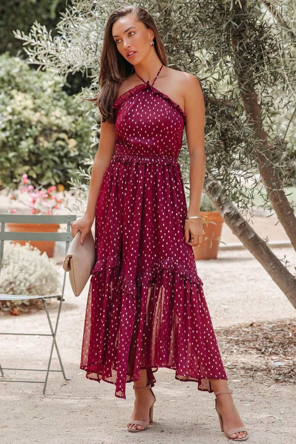 Polka Dot Maxi Dress - Summer Dress