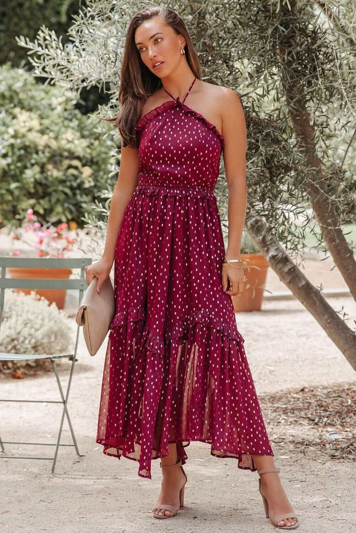 Polka Dot Maxi Dress - Summer Dress