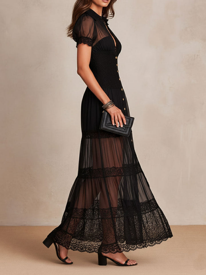 Chiara Elegant Maxi Dress, view 3 - Elena Harper