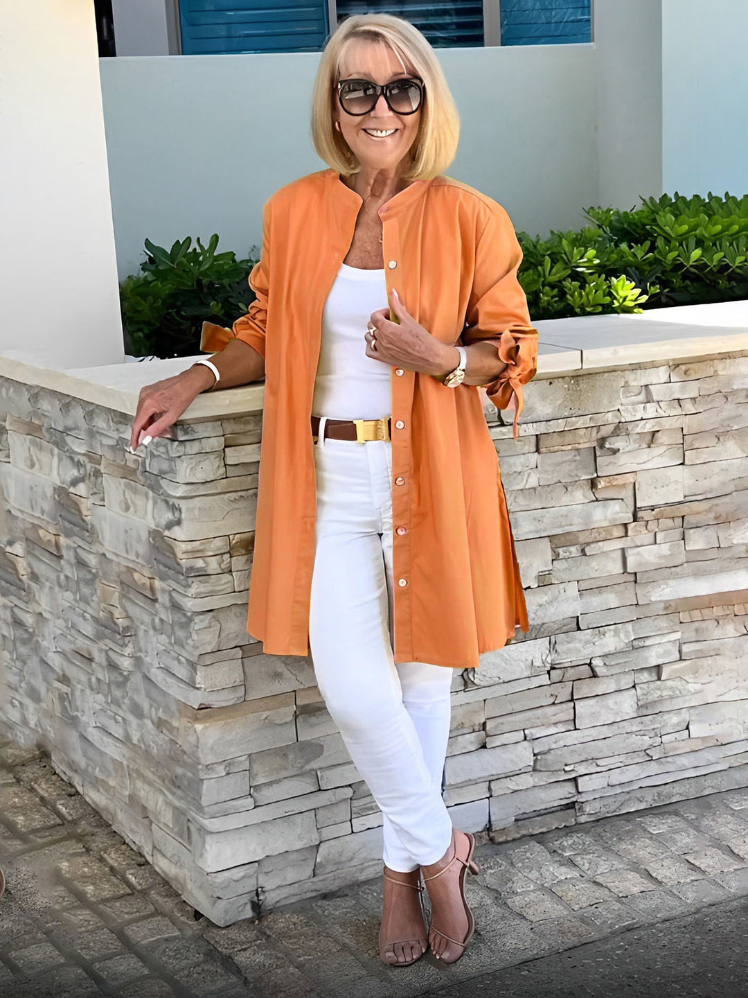 Liora™  |  Long Button-up Shirt Jacket