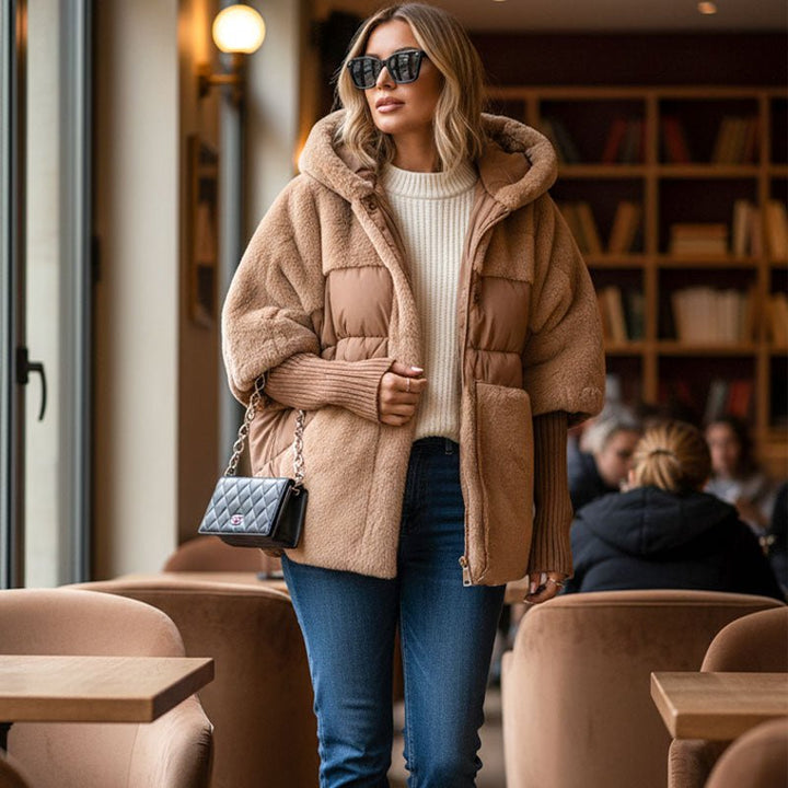Seraphina | Oversized Puffer Jacket with Hood and Soft Faux Fur Insulation