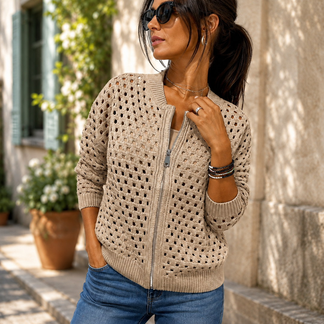 Elva Premium Knitted Vest, view 4 - Elena Harper