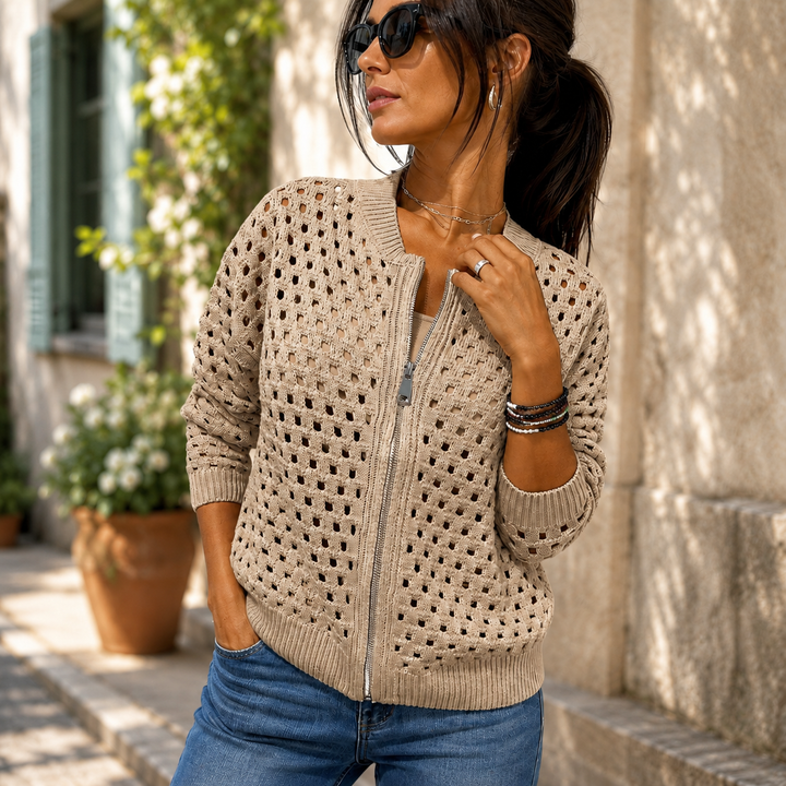 Elva Premium Knitted Vest, view 4 - Elena Harper
