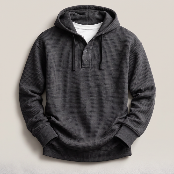 Adrian Classic and Modern Men's Hooded Sweater, view 7 - Elena Harper