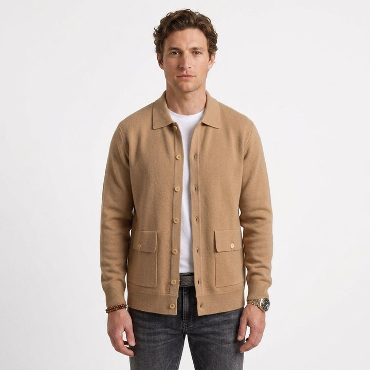 Cashmere High Collar Jacket for Men
