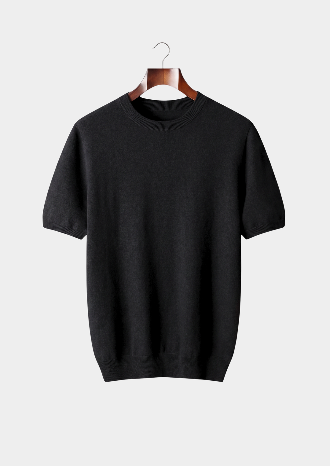 100% CASHMERE CLASSIC CREWNECK T-SHIRT