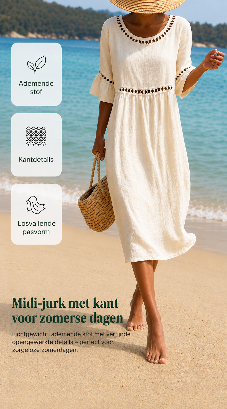 Amara™ | Elegant Belly-Camouflaging Midi Dress