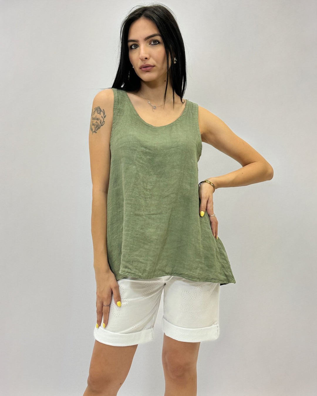 soft luxurious fabrics™  |  Vest Top Buttons Back