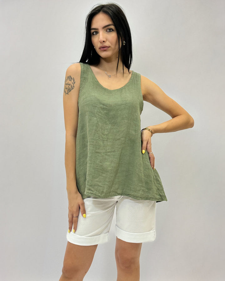 soft luxurious fabrics™  |  Vest Top Buttons Back