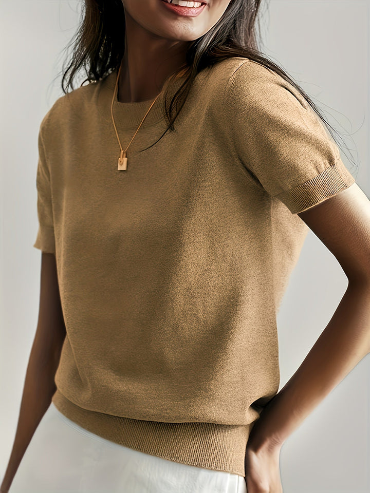 SUMMER SWEATER WITH SHORT SLEEVES FOR WOMEN