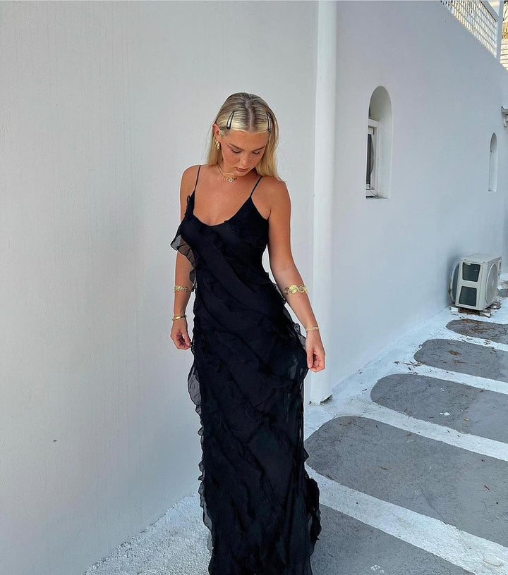 Sara Ruffled Maxi Dress - Elena Harper