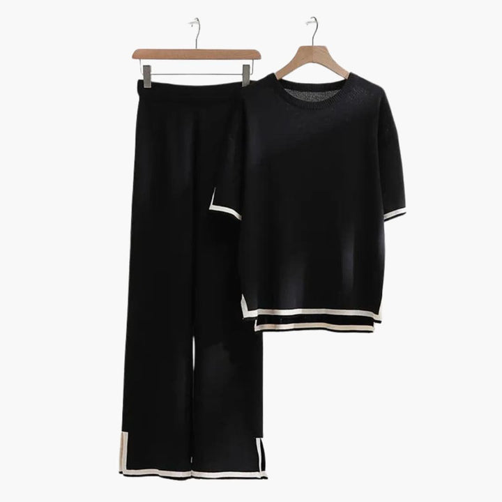 Celine | Casual and Chic Knit Set with Short Sleeves