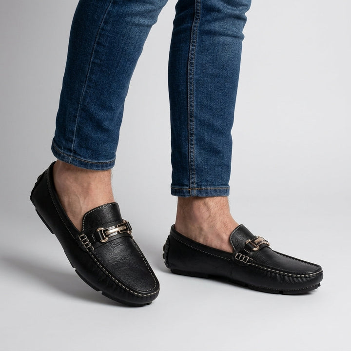 Harrington Oxford | Pebbled Slip On Loafers For Men