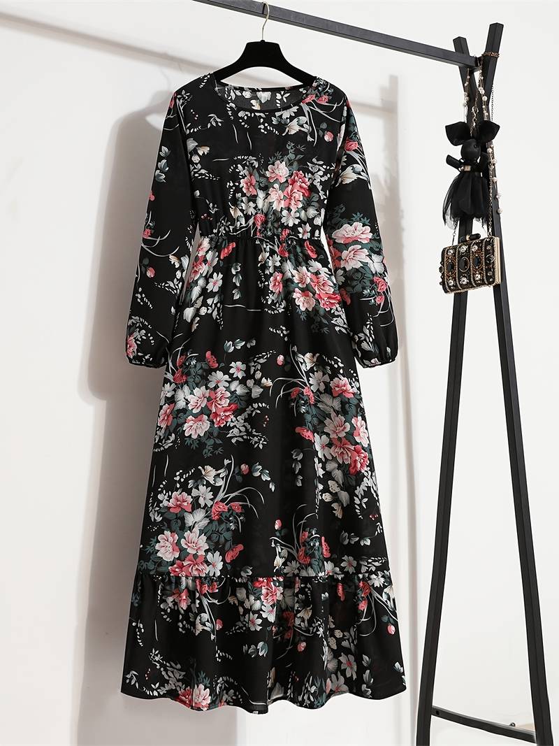 Abella - Bohemian Dress with Floral Print