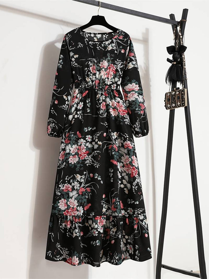 Abella - Bohemian Dress with Floral Print