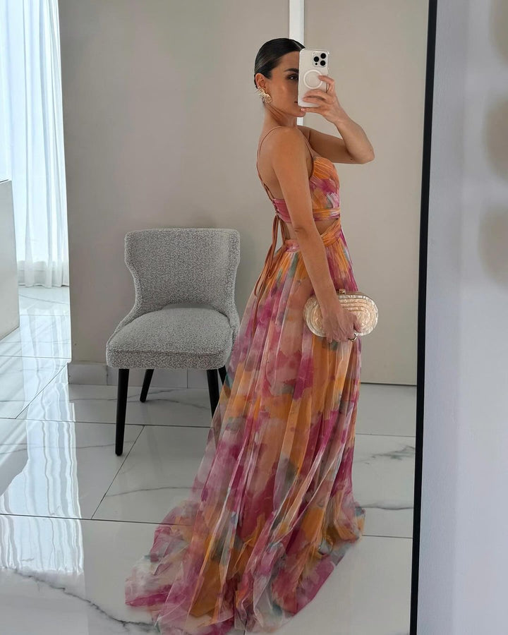 Eléna™  |  Elegant Floral Long Dress
