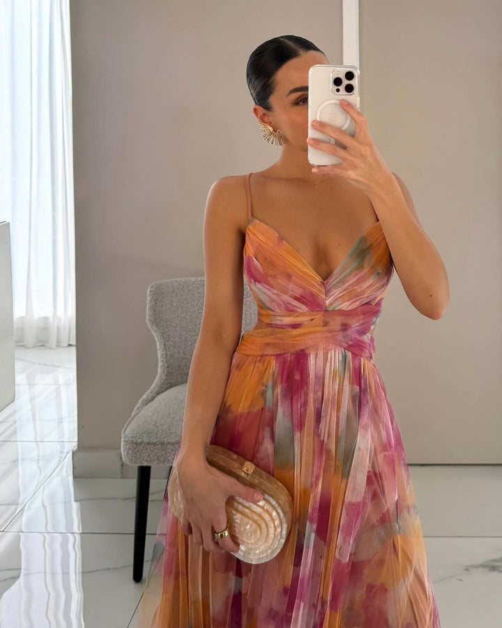 Eléna™  |  Elegant Floral Long Dress