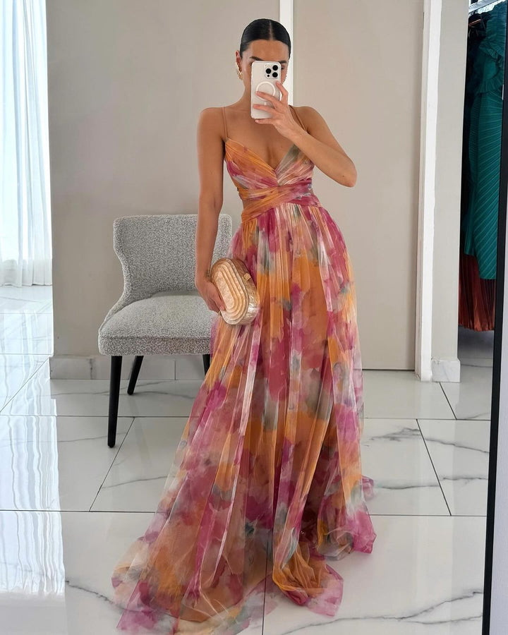Eléna™  |  Elegant Floral Long Dress