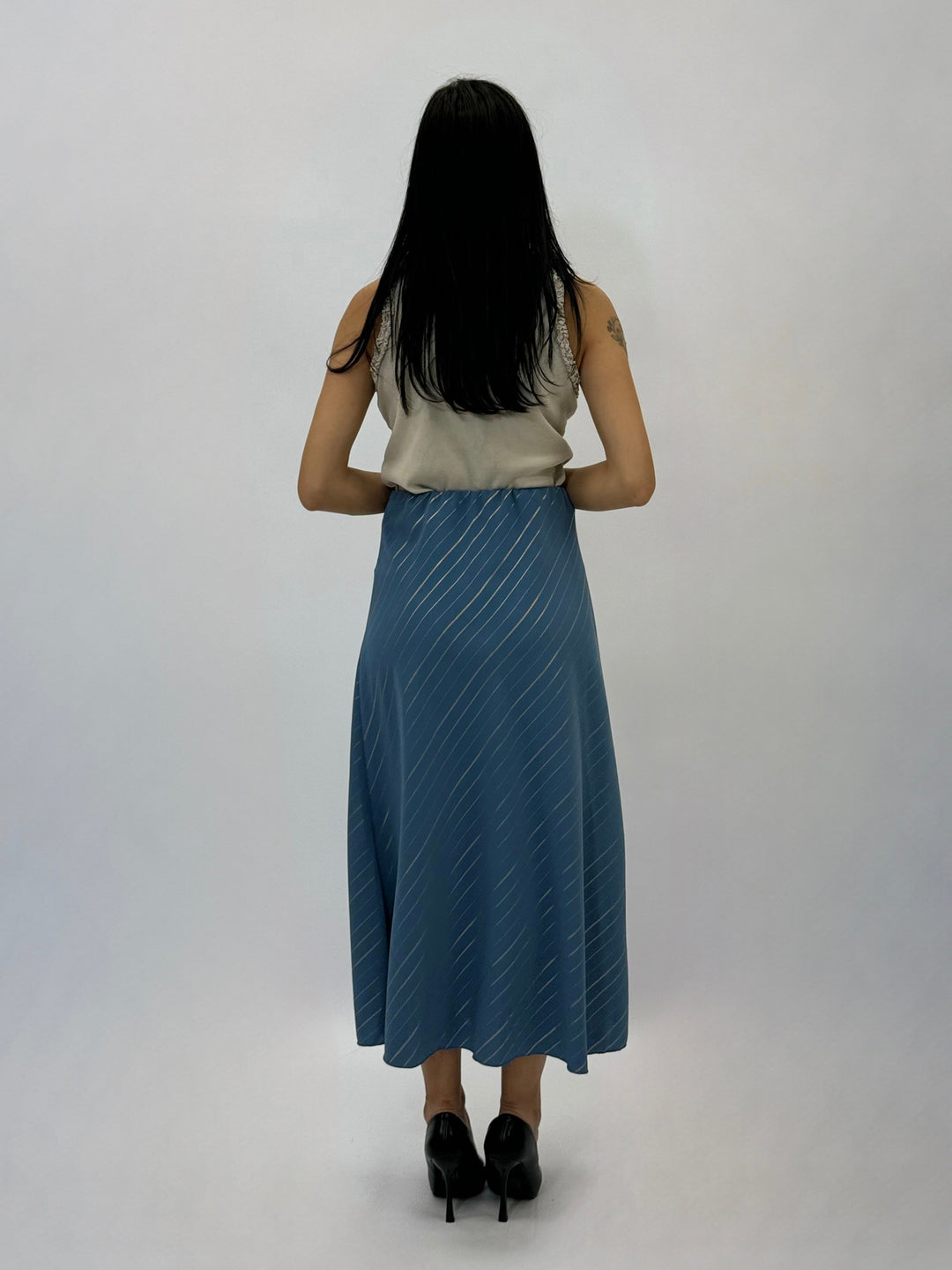 Fenna™  |  Striped Midi Skirt
