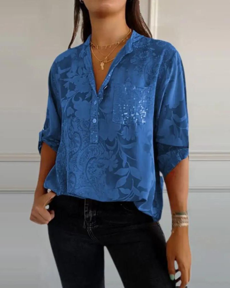 Darya Floral Pocket Top, view 4 - Elena Harper