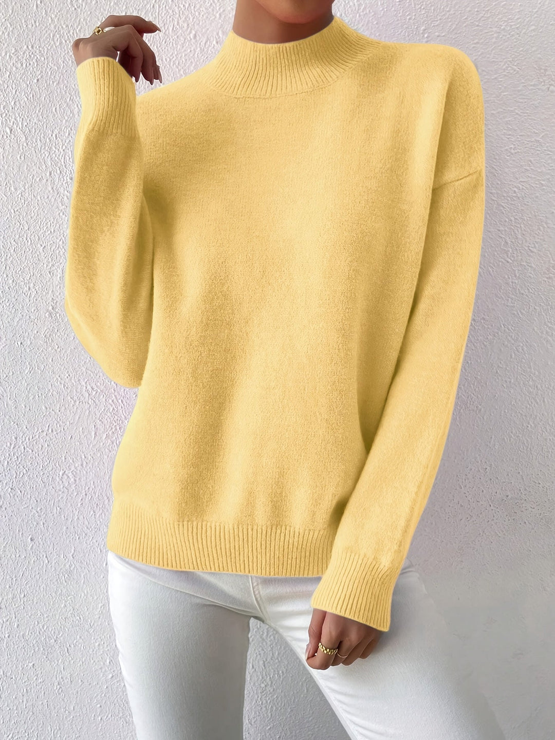Simone | Relaxed Mock Neck Jumper